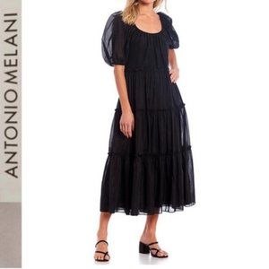 ANTONIO MELANI Rosalia Tiered Puff Sleeve Dress (XS)
